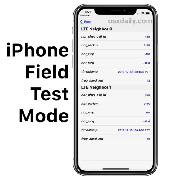 Módulo de prueba de campo de iPhone