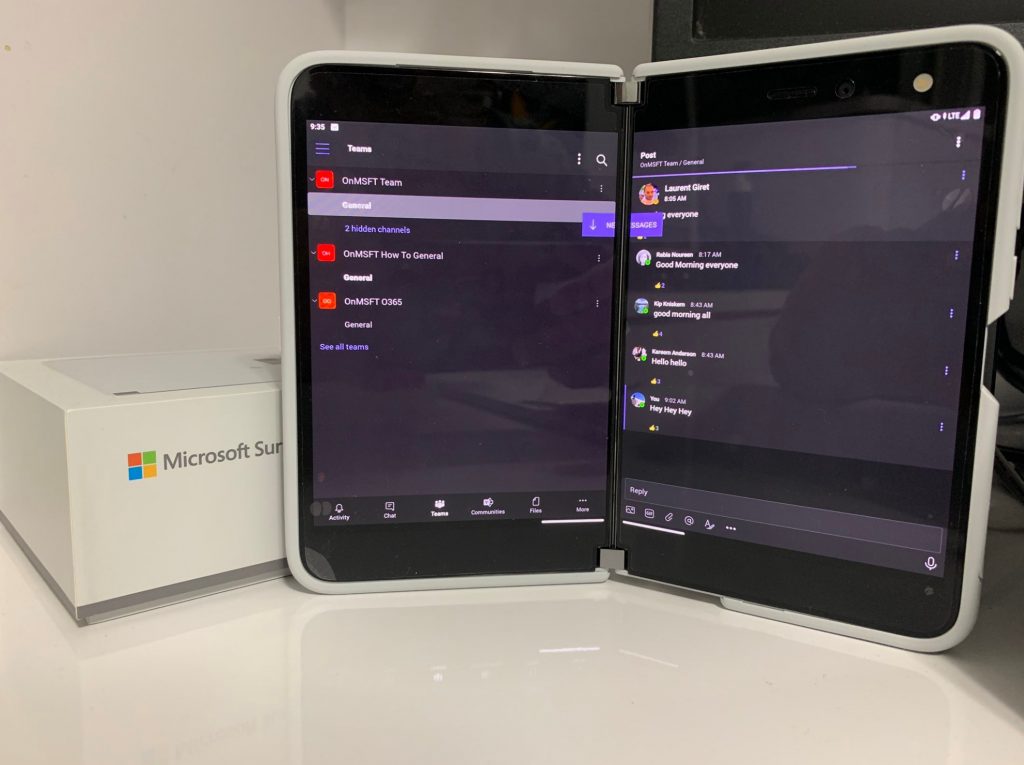 Equipos de Surface Duo abarcados