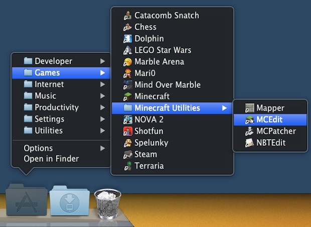 Agrupe las aplicaciones por categoría y use un lanzador de aplicaciones ordenado en Mac OS X Dock