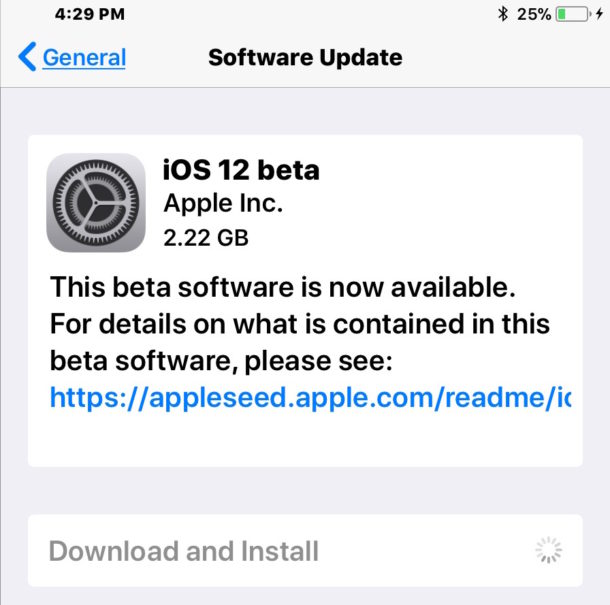 Descarga de iOS 12 beta