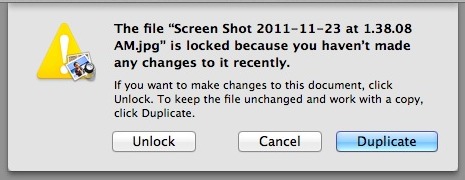 Bloquear archivos en Mac OS X.