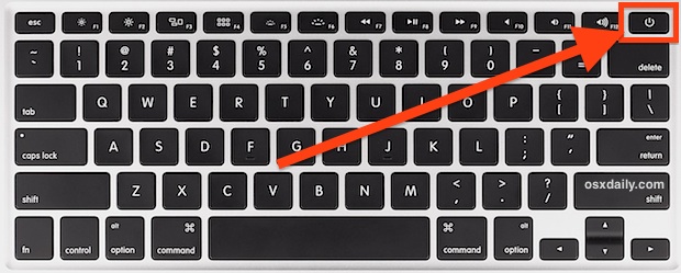 Botón de encendido MacBook Pro y MacBook AIr en el teclado