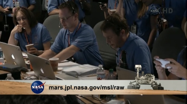 El equipo de la NASA MSL y MacBook Pro