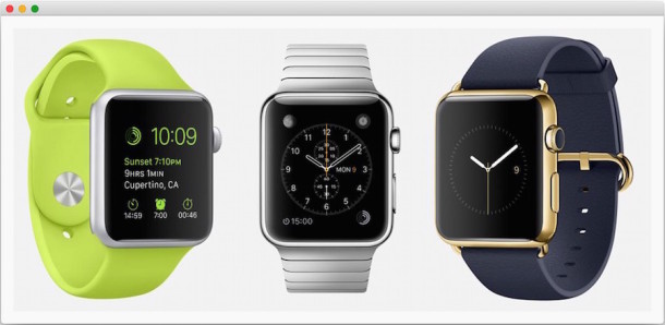Trío de dispositivos Apple Watch