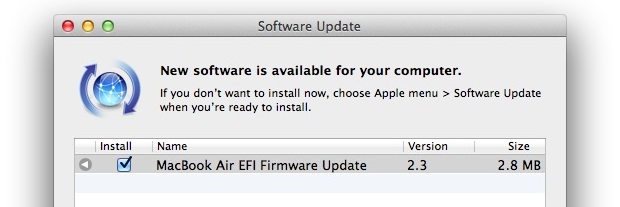 Actualización de firmware de MacBook EFI