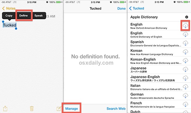 Agregue un nuevo diccionario para mejorar la función de definición de iOS