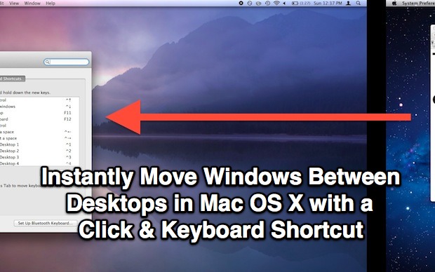 Mueva ventanas entre escritorios en Mac OS X con un atajo de teclado