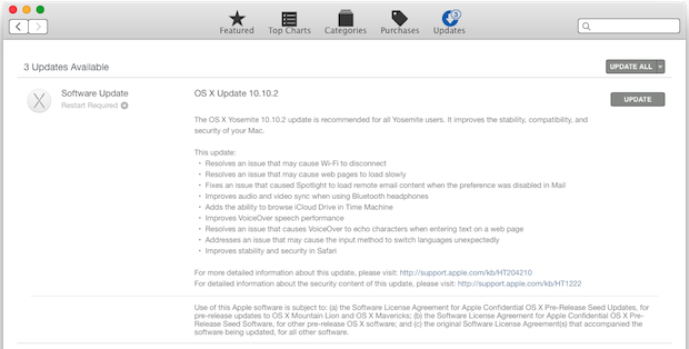 Actualización de OS X 10.10.2