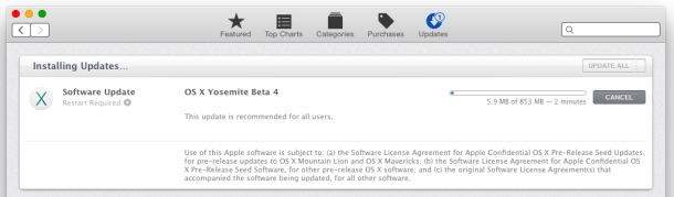 OS X Yosemite Public Beta 4