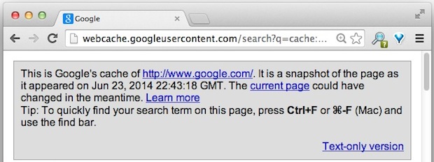 Encuentre la antigüedad de un caché web de Google para cualquier URL