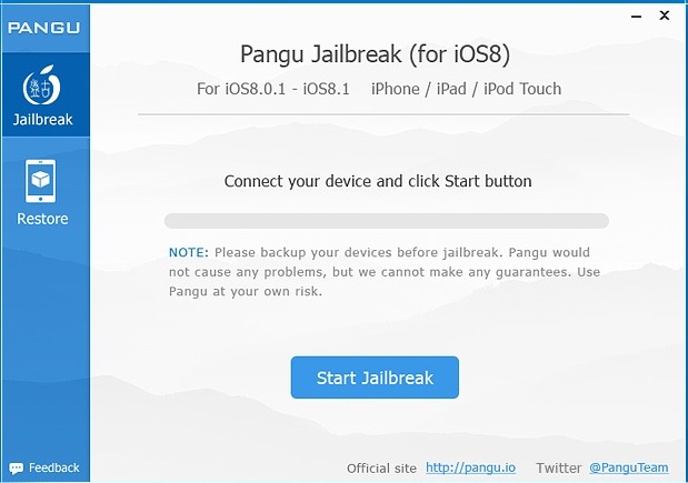 Pangu Jailbreak para iOS 8.1 en Windows