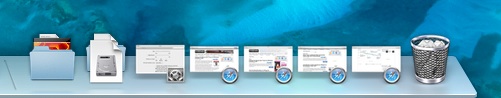 Miniaturas de ventana mínimas en Mac OS X Dock