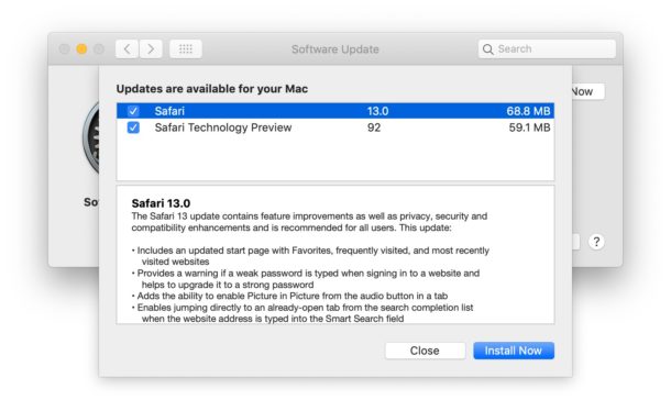 Safari 13 para Mac