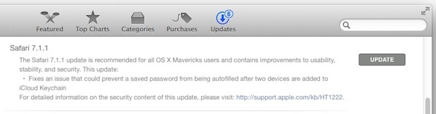 Las actualizaciones de Safari 8.0.1 y Safari 7.1.1 están disponibles para OS X.