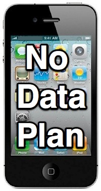 Usa un iPhone sin un plan de datos