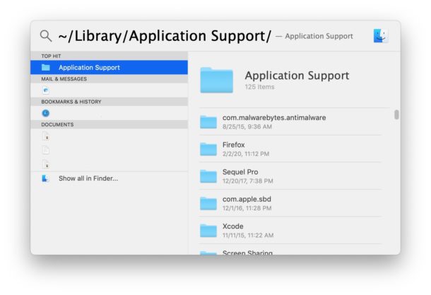 Cómo usar las rutas del sistema de archivos en Spotlight en Mac