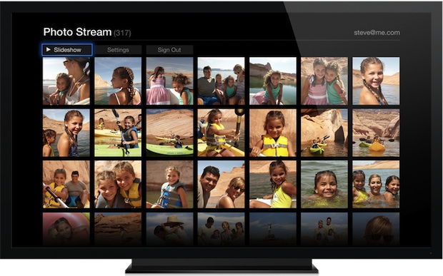 Presentación de diapositivas de Apple TV de imágenes de Photo Stream