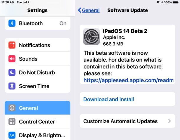 Descargas de iPadOS 14 beta 2 y iOS 14 beta 2