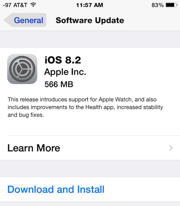 Descarga iOS 8.2 