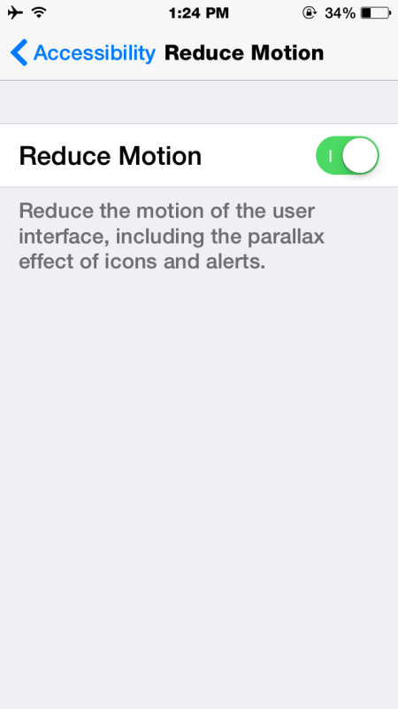 Utilice Reducir movimiento para detener los efectos de animación en iOS