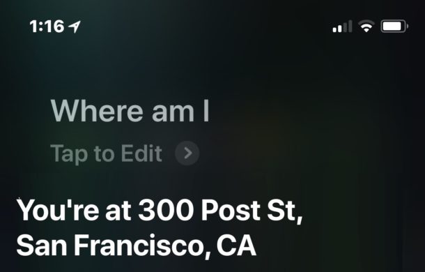 Obtén tu ubicación actual con Siri en tu iPhone