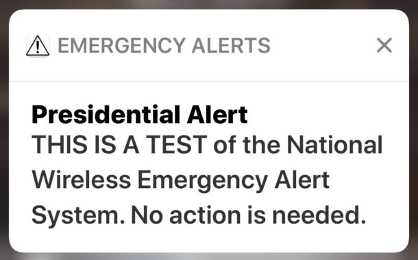 Alerta presidencial en iPhone