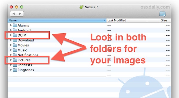 Copiar fotos de Android a Mac