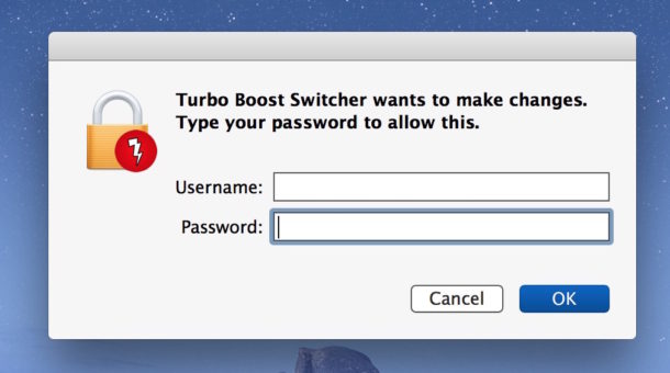 Inicie sesión para desactivar el turbo boost en una Mac o activar el turbo boost en Mac