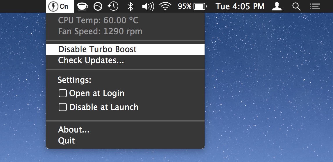 Cómo deshabilitar Turbo Boost en Mac