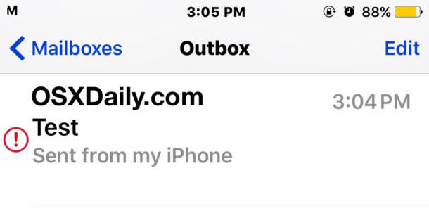 Envía correos electrónicos bloqueados a tu bandeja de salida de iOS