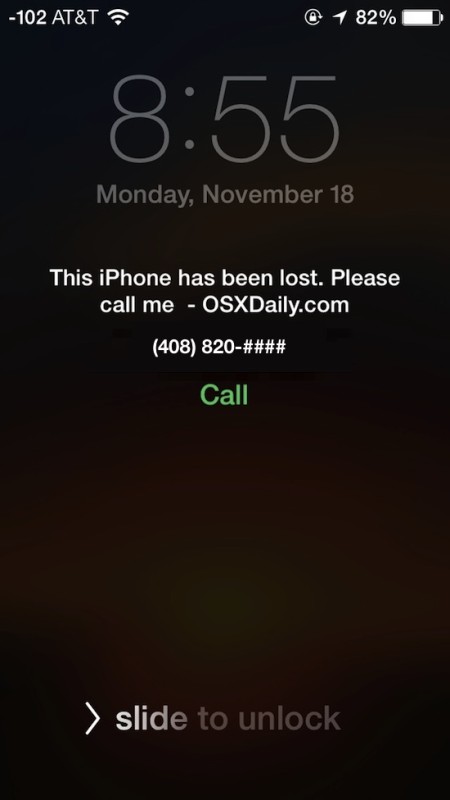 Modo perdido de la pantalla de bloqueo del iPhone