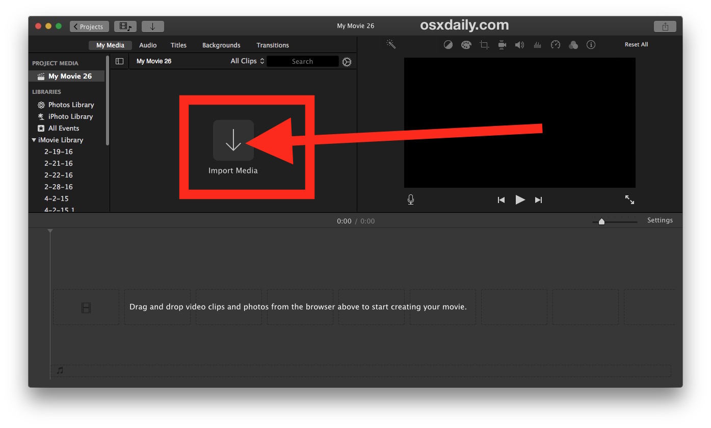 Cómo recortar un video en Mac con iMovie 3