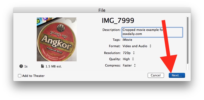 Cómo cortar un video en Mac con iMovie