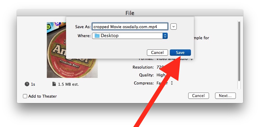 Cómo cortar un video en Mac con iMovie guardando el archivo