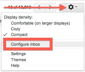 Configurar los ajustes para el buzón de correo de Gmail