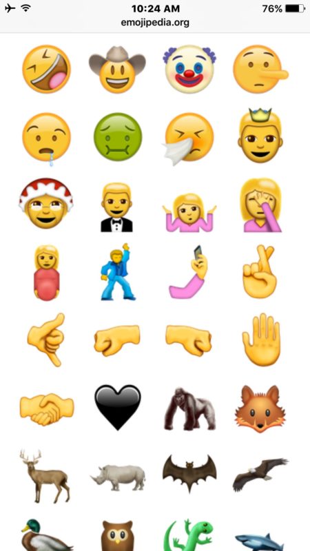 Emoji pegado en la aplicación Notas