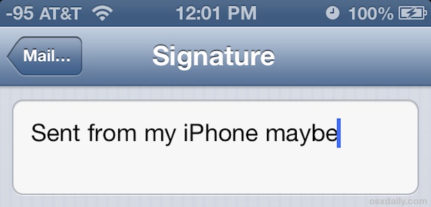 Cambia la firma enviada desde tu iPhone