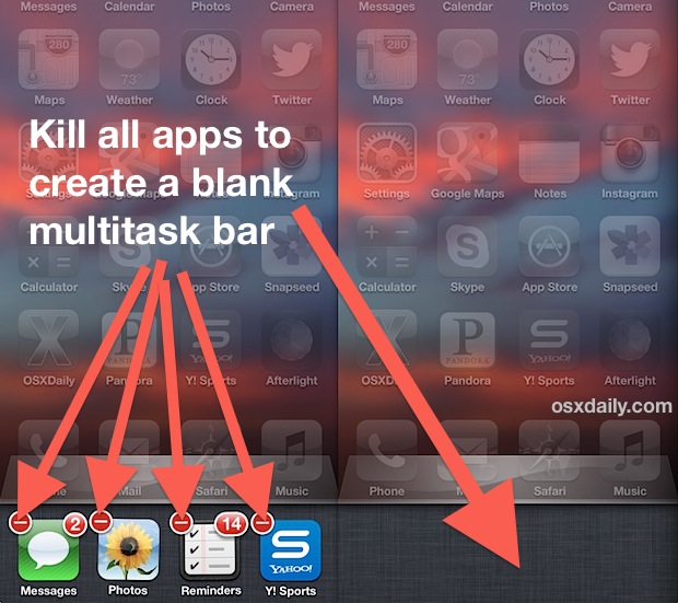 Mata todas las aplicaciones para crear una trampa para atrapar a los espías de iOS