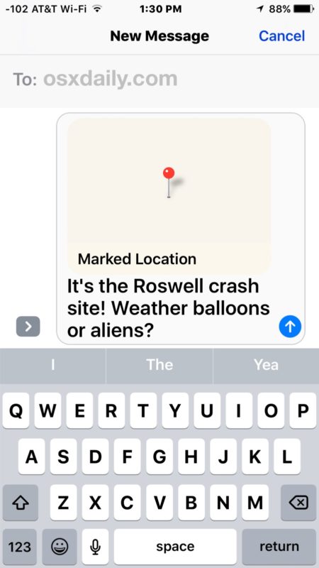 Comparte una ubicación marcada en Maps en tu iPhone