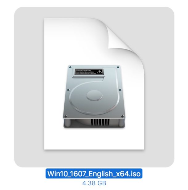 Archivo ISO de Windows 10 descargado