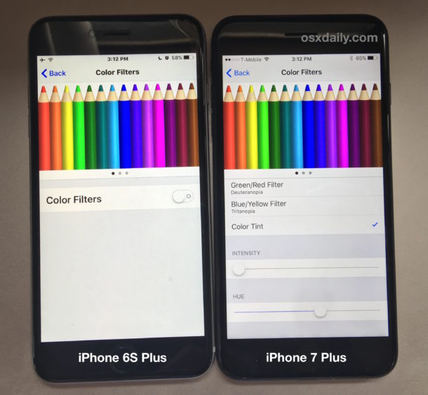 Corrección del color de la pantalla del iPhone 7 Plus