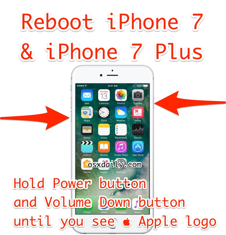 Cómo reiniciar el iPhone 7 Plus