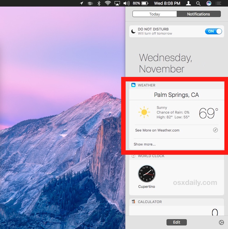 El widget Siri se ha agregado al centro de notificaciones de Mac