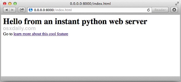 Inicie un servidor web python desde la línea de comandos