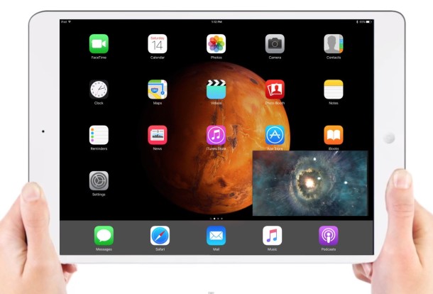 iPad con modo imagen en imagen
