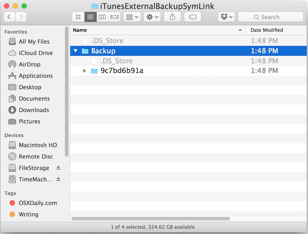 Confirme que la copia de seguridad del iPhone desde iTunes se realizó en el disco duro externo
