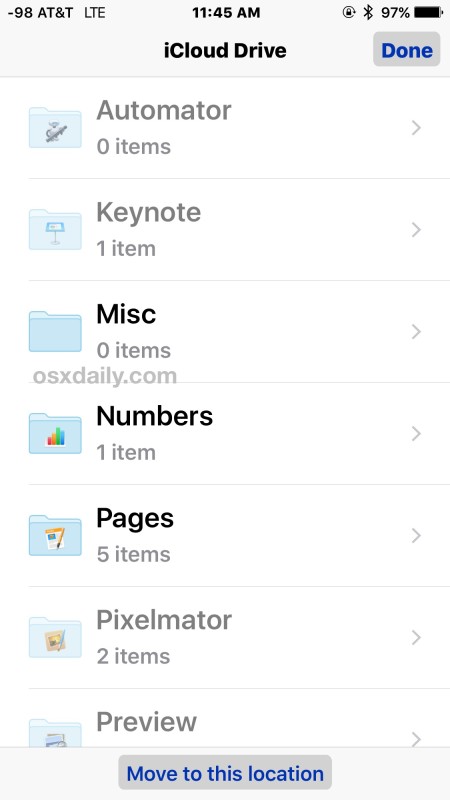 Guarde un archivo adjunto de correo electrónico en iCloud Drive desde iPhone