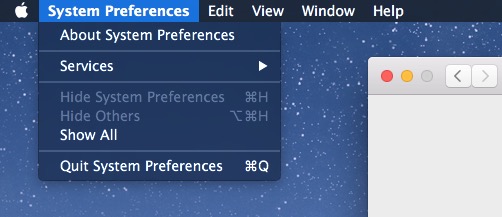 La barra de menú del modo oscuro baja el aspecto en OS X Mac x1
