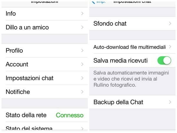 Configuración de chat de WhatsApp