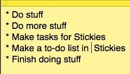 Toda la lista de Mac - Stickies